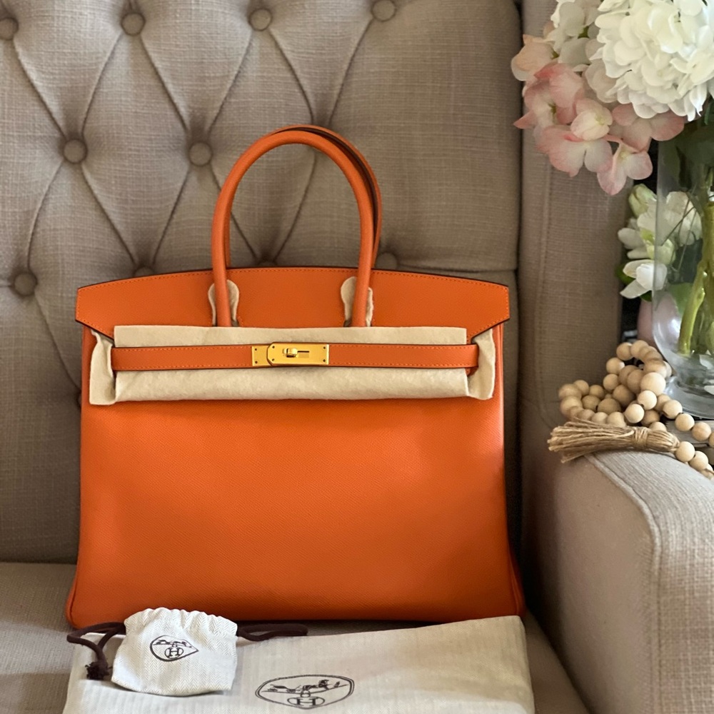 ❌SOLD❌Hermes Birkin 35 Classic orange 🍊 
Epsom Leather GHW
Stamp Q (2013)